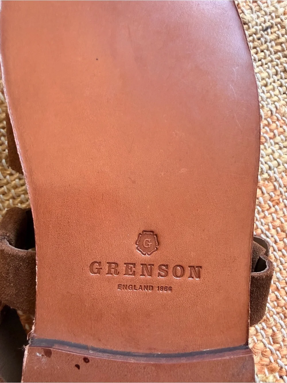 Grenson Quincy Suede Leather Sandals Men’s 7-8